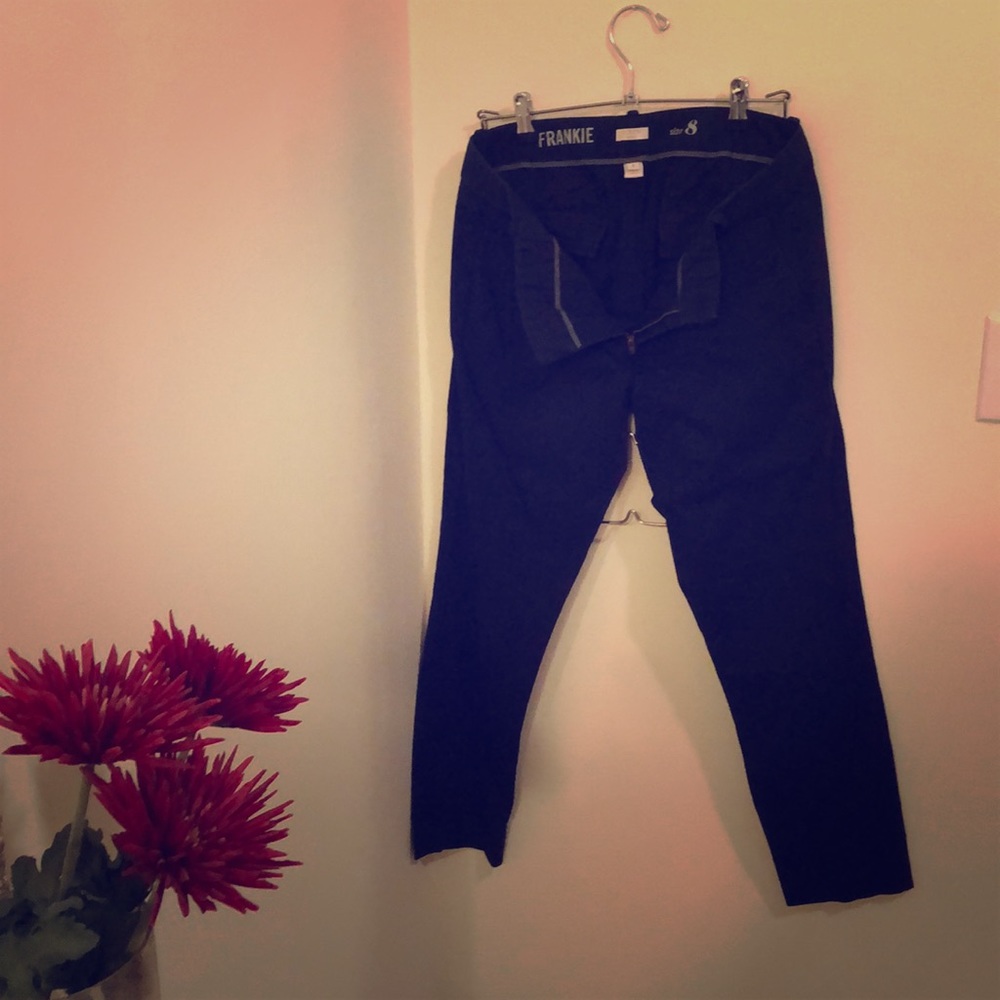 J. Crew cropped pants black Frankie